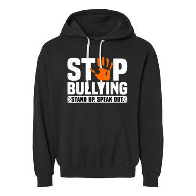 Stop Bullying Design Orange Stand Up Speak Out Unity Day Garment-Dyed Fleece Hoodie