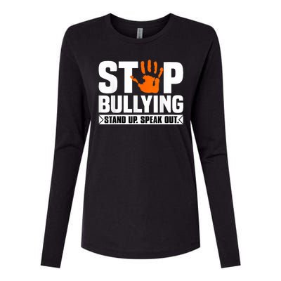 Stop Bullying Design Orange Stand Up Speak Out Unity Day Womens Cotton Relaxed Long Sleeve T-Shirt