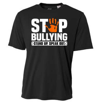 Stop Bullying Design Orange Stand Up Speak Out Unity Day Cooling Performance Crew T-Shirt