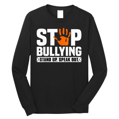 Stop Bullying Design Orange Stand Up Speak Out Unity Day Long Sleeve Shirt