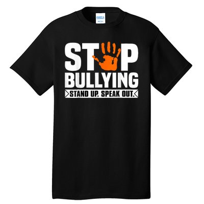 Stop Bullying Design Orange Stand Up Speak Out Unity Day Tall T-Shirt