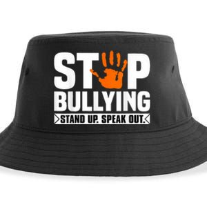 Stop Bullying Design Orange Stand Up Speak Out Unity Day Sustainable Bucket Hat