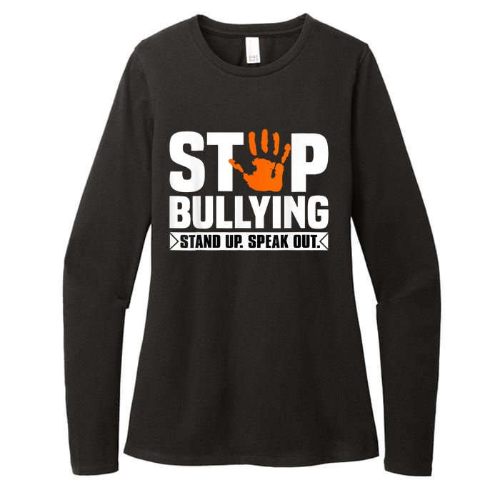 Stop Bullying Design Orange Stand Up Speak Out Unity Day Womens CVC Long Sleeve Shirt