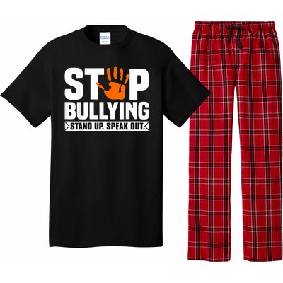 Stop Bullying Design Orange Stand Up Speak Out Unity Day Pajama Set