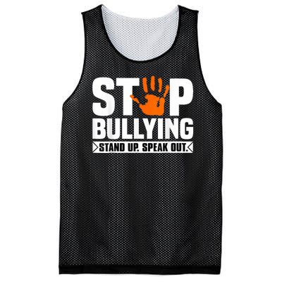 Stop Bullying Design Orange Stand Up Speak Out Unity Day Mesh Reversible Basketball Jersey Tank