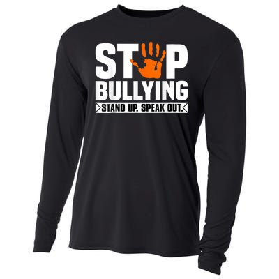 Stop Bullying Design Orange Stand Up Speak Out Unity Day Cooling Performance Long Sleeve Crew