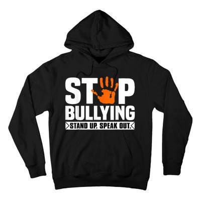 Stop Bullying Design Orange Stand Up Speak Out Unity Day Tall Hoodie