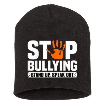 Stop Bullying Design Orange Stand Up Speak Out Unity Day Short Acrylic Beanie