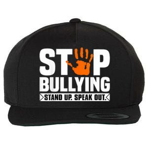 Stop Bullying Design Orange Stand Up Speak Out Unity Day Wool Snapback Cap