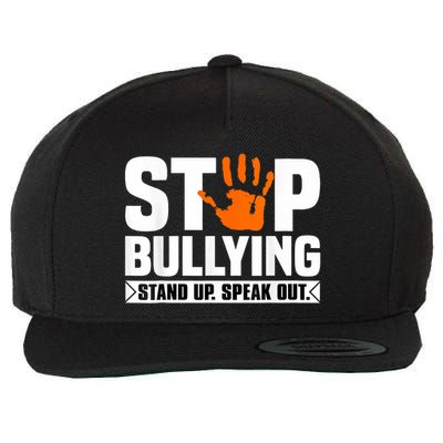 Stop Bullying Design Orange Stand Up Speak Out Unity Day Wool Snapback Cap