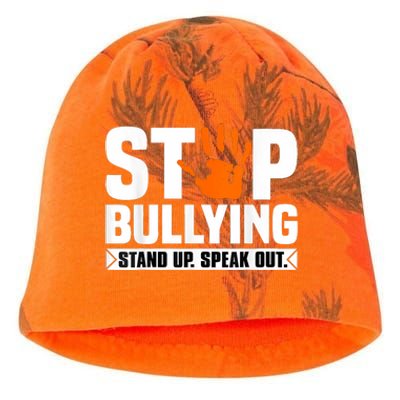 Stop Bullying Design Orange Stand Up Speak Out Unity Day Kati - Camo Knit Beanie