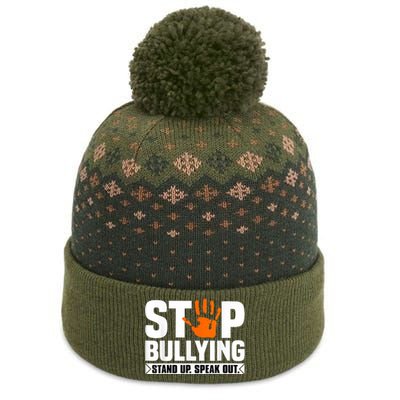 Stop Bullying Design Orange Stand Up Speak Out Unity Day The Baniff Cuffed Pom Beanie