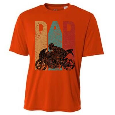 Sport Bike Dad Fathers Day Gift Biker Motorcycle Cooling Performance Crew T-Shirt