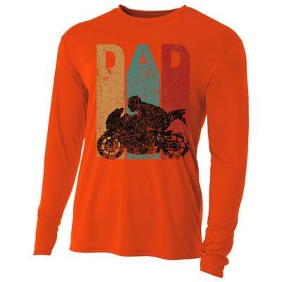 Sport Bike Dad Fathers Day Gift Biker Motorcycle Cooling Performance Long Sleeve Crew