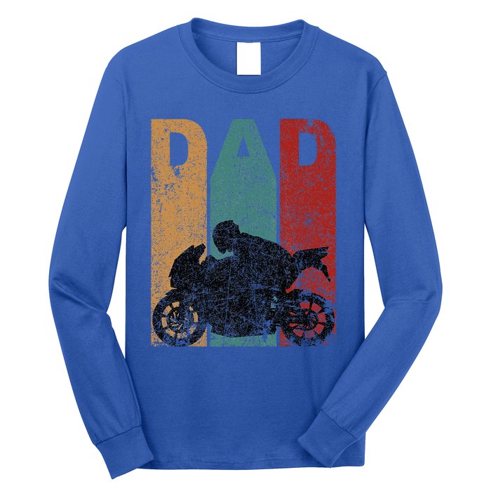 Sport Bike Dad Fathers Day Gift Biker Motorcycle Long Sleeve Shirt