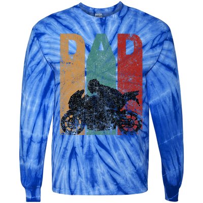 Sport Bike Dad Fathers Day Gift Biker Motorcycle Tie-Dye Long Sleeve Shirt