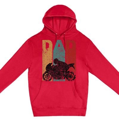 Sport Bike Dad Fathers Day Gift Biker Motorcycle Premium Pullover Hoodie