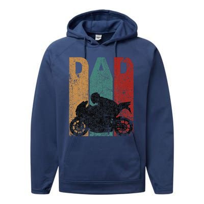 Sport Bike Dad Fathers Day Gift Biker Motorcycle Performance Fleece Hoodie