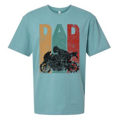 Sport Bike Dad Fathers Day Gift Biker Motorcycle Sueded Cloud Jersey T-Shirt