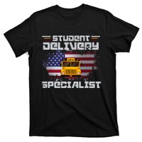 School Bus DriverS American Flag T-Shirt