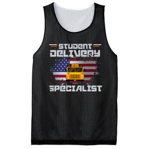 School Bus DriverS American Flag Mesh Reversible Basketball Jersey Tank