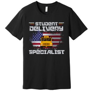 School Bus DriverS American Flag Premium T-Shirt