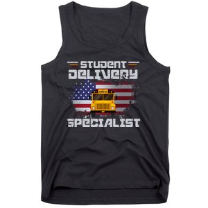 School Bus DriverS American Flag Tank Top