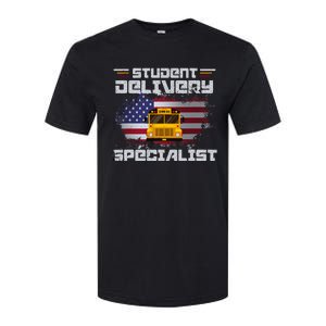 School Bus DriverS American Flag Softstyle CVC T-Shirt