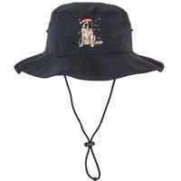 Saint Bernard Dog Santa Christmas Tree Lights Pajama Xmas Legacy Cool Fit Booney Bucket Hat