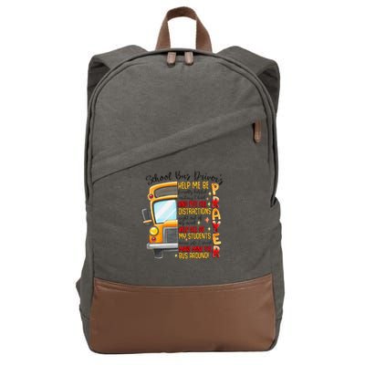 School Bus Drivers Prayer Transportation Squad Women Cotton Canvas Backpack