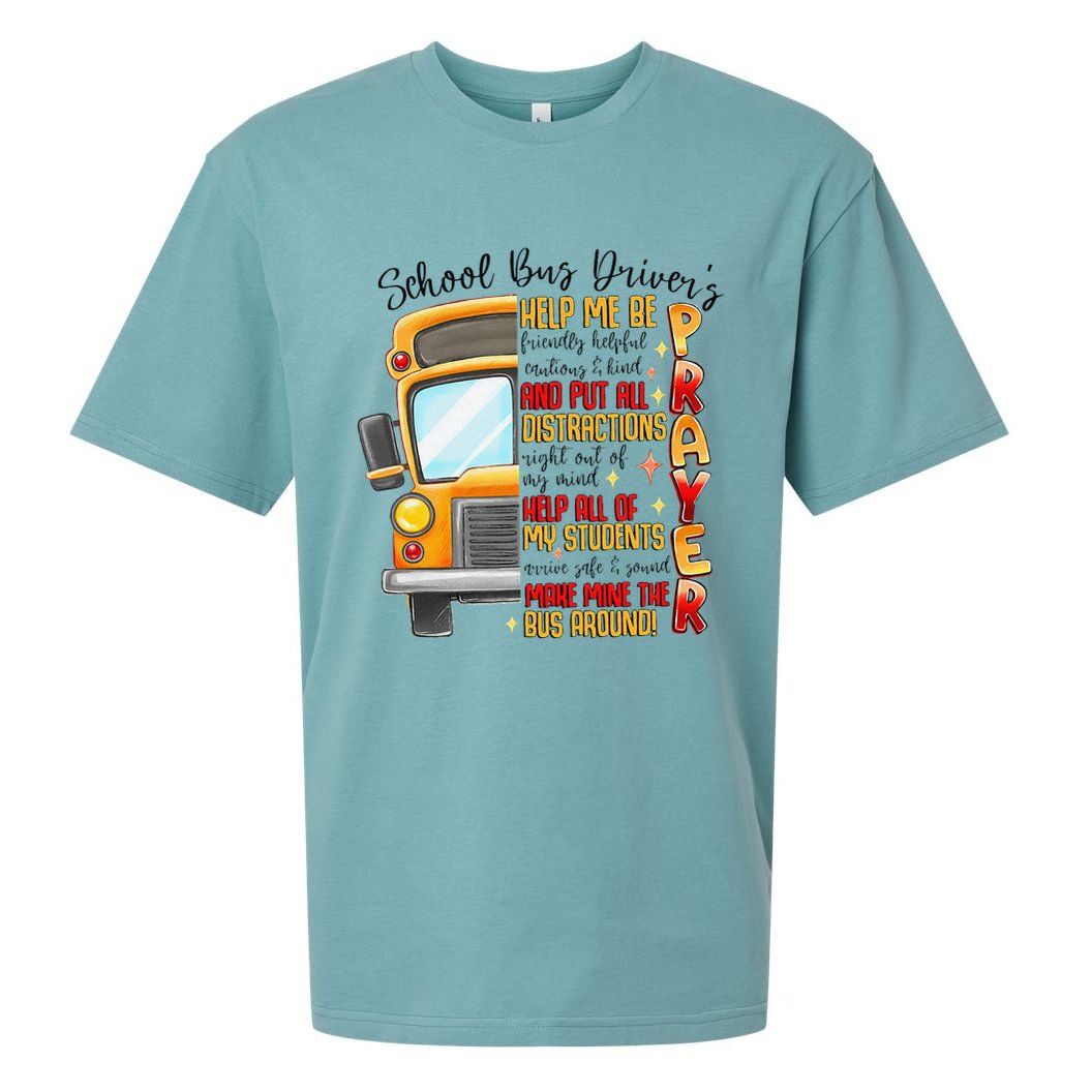 School Bus Drivers Prayer Transportation Squad Women Sueded Cloud Jersey T-Shirt