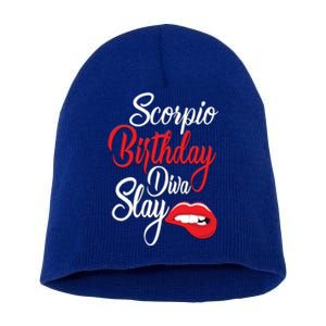 Scorpio Birthday Diva Slay October November Meaningful Gift Short Acrylic Beanie