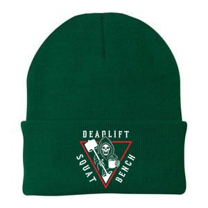 Squat Bench Deadlift Grim Reaper Knit Cap Winter Beanie