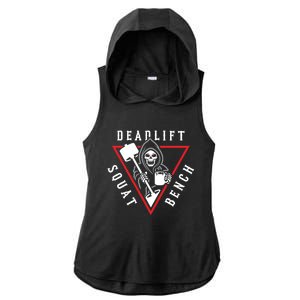 Squat Bench Deadlift Grim Reaper Ladies PosiCharge Tri-Blend Wicking Draft Hoodie Tank