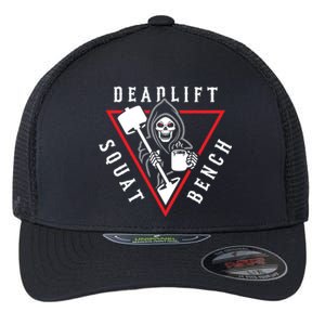 Squat Bench Deadlift Grim Reaper Flexfit Unipanel Trucker Cap