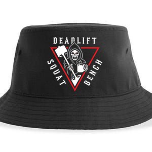 Squat Bench Deadlift Grim Reaper Sustainable Bucket Hat