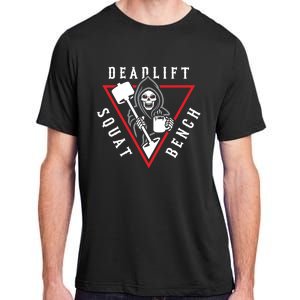 Squat Bench Deadlift Grim Reaper Adult ChromaSoft Performance T-Shirt