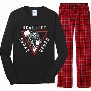 Squat Bench Deadlift Grim Reaper Long Sleeve Pajama Set