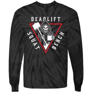 Squat Bench Deadlift Grim Reaper Tie-Dye Long Sleeve Shirt