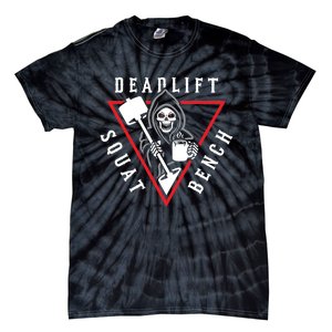 Squat Bench Deadlift Grim Reaper Tie-Dye T-Shirt