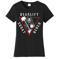 Squat Bench Deadlift Grim Reaper Women's T-Shirt