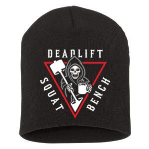 Squat Bench Deadlift Grim Reaper Short Acrylic Beanie