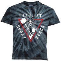 Squat Bench Deadlift Grim Reaper Kids Tie-Dye T-Shirt