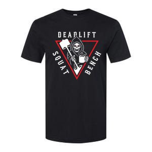 Squat Bench Deadlift Grim Reaper Softstyle CVC T-Shirt