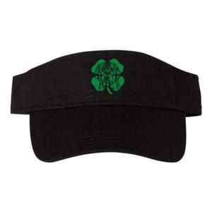 St Bernard Dog Head Face Green Shamrock Saint Patrick's Day Valucap Bio-Washed Visor