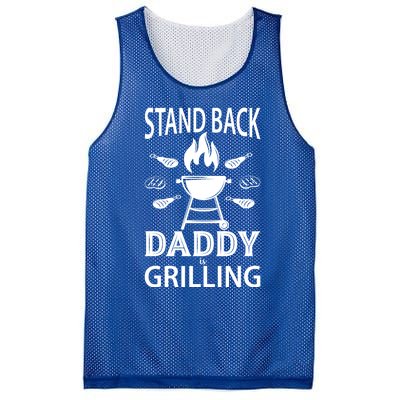 Stand Back Daddy Is Grilling Grill Barbecue Smoker Bbq Cool Gift Mesh Reversible Basketball Jersey Tank