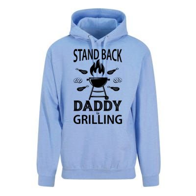 Stand Back Daddy Is Grilling Grill Barbecue Smoker Bbq Cool Gift Unisex Surf Hoodie