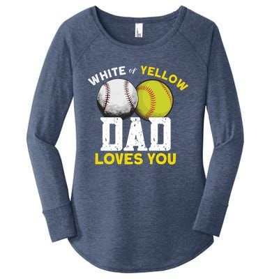 Softball Baseball Dad Gift Softballgiftbaseball Player Softball Meaningful Gift Women's Perfect Tri Tunic Long Sleeve Shirt