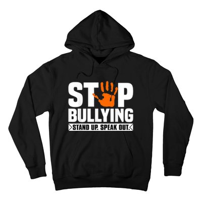 Stop Bullying Design Orange Stand Up Speak Out Unity Day Hoodie