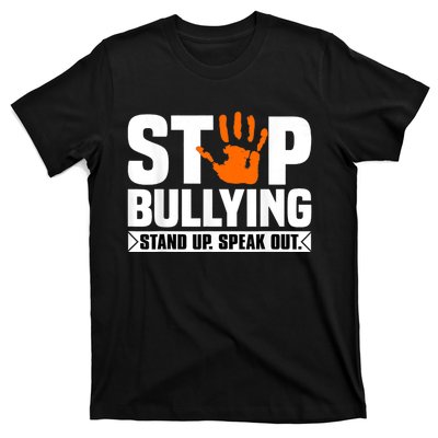 Stop Bullying Design Orange Stand Up Speak Out Unity Day T-Shirt